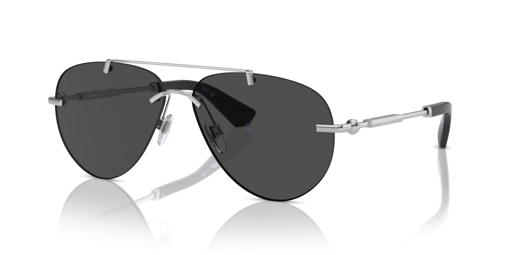 Burberry black aviator sunglasses online