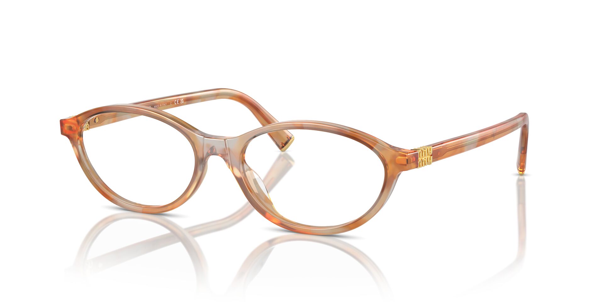 Miu Miu VMU09X Oval Glasses Fashion Eyewear UK