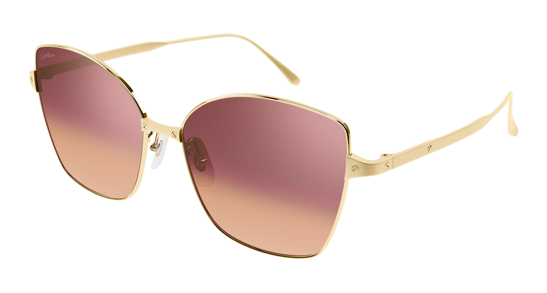 Cartier CT0328S Sunglasses Gold Red Butterfly Women