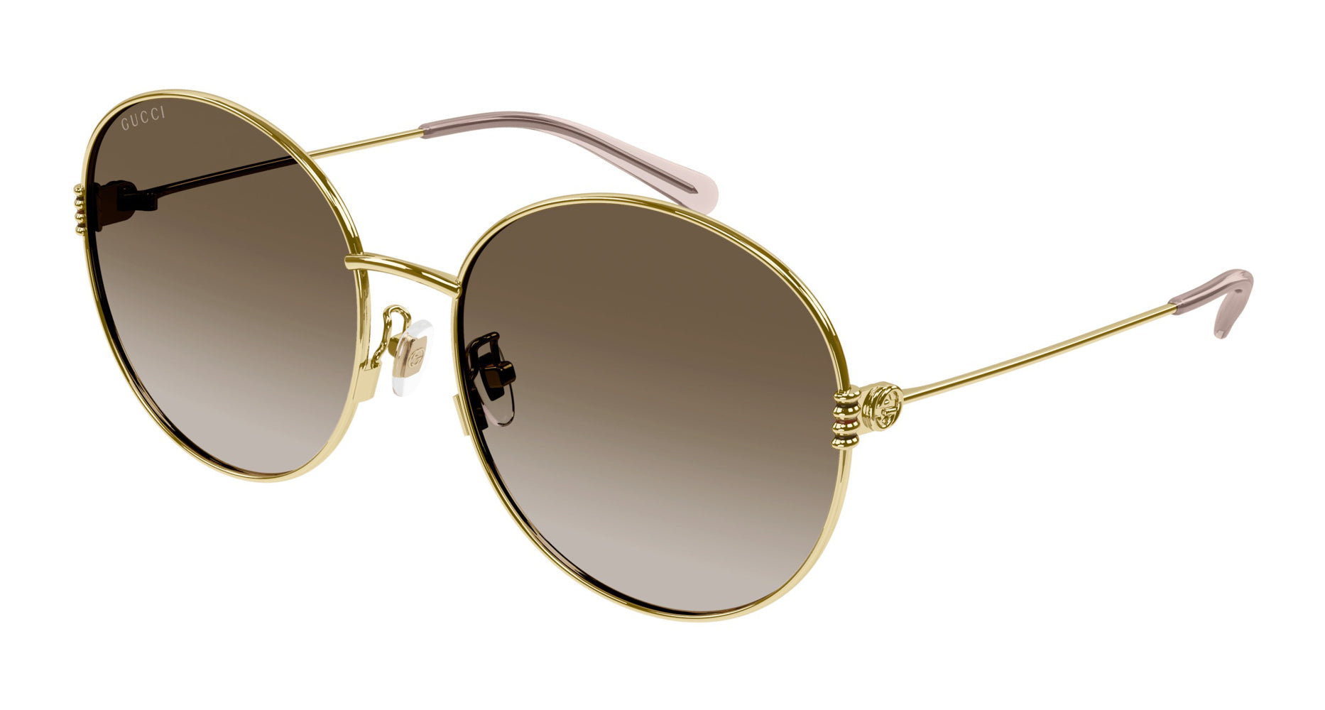 Gucci sunglasses 2024 round gold