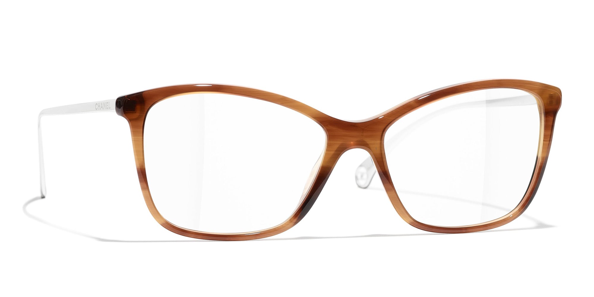 CHANEL 3422 Rectangle Acetate / Metal Glasses | Fashion Eyewear