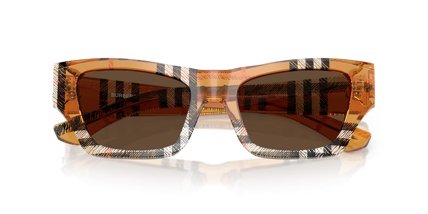 Burberry BE4441U Check Sand/Dark Brown #colour_check-sand-dark-brown