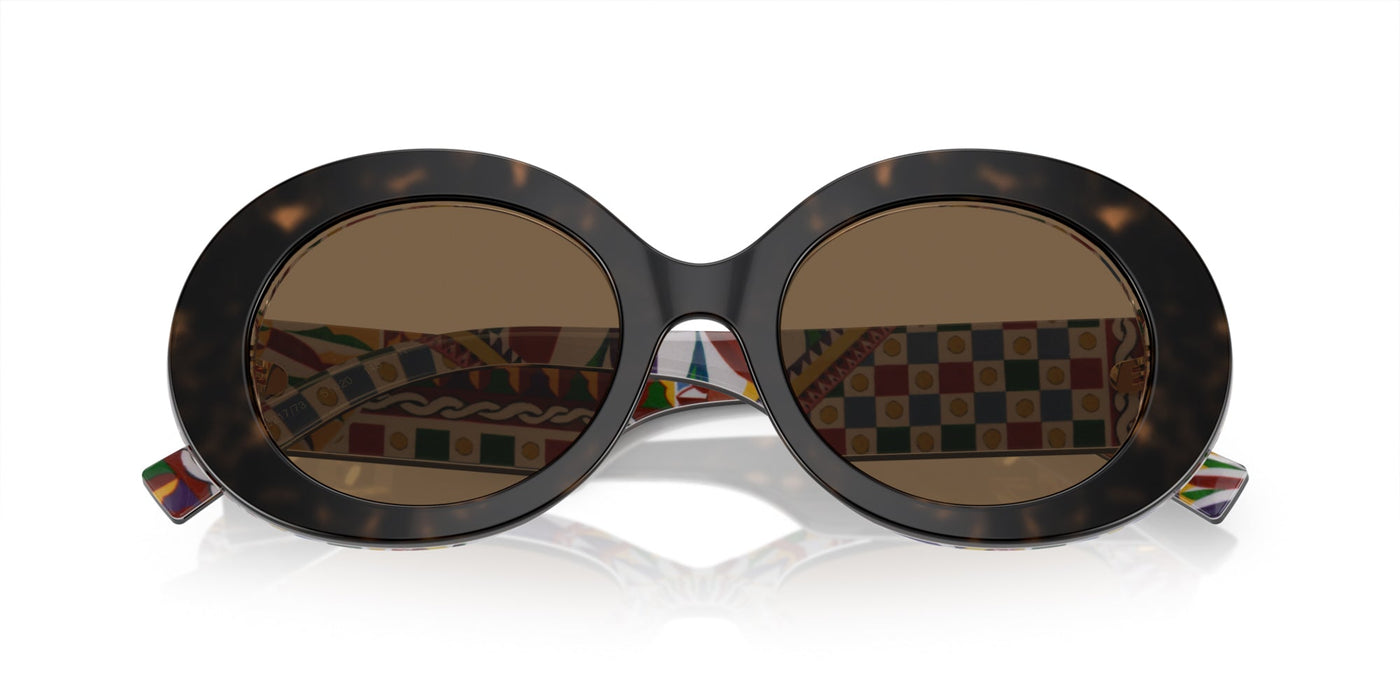 Dolce&Gabbana DG4448 Havana On White Barrow/Dark Brown #colour_havana-on-white-barrow-dark-brown