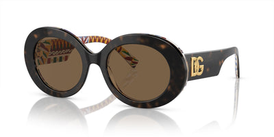 Dolce&Gabbana DG4448 Havana On White Barrow/Dark Brown #colour_havana-on-white-barrow-dark-brown