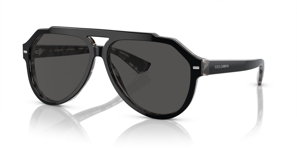 Dolce&Gabbana DG4452 Black On Grey Havana/Dark Grey #colour_black-on-grey-havana-dark-grey