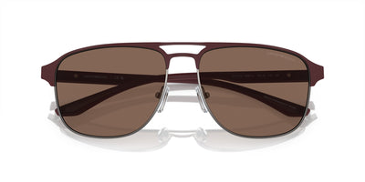 Emporio Armani EA2144 Matte Gunmetal/Bordeaux/Dark Brown #colour_matte-gunmetal-bordeaux-dark-brown