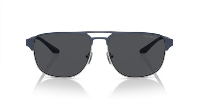 Emporio Armani EA2144 Matte Silver/Bluette/Dark Grey #colour_matte-silver-bluette-dark-grey