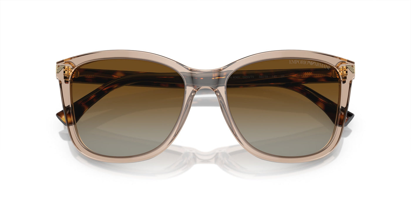 Emporio Armani EA4060 Transparent Tundra/Brown Gradient Polarised #colour_transparent-tundra-brown-gradient-polarised