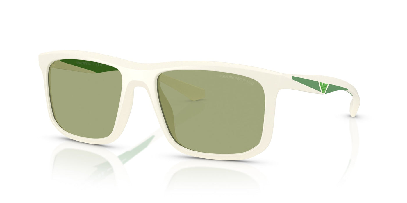 Emporio Armani EA4234U Matte White/Green #colour_matte-white-green