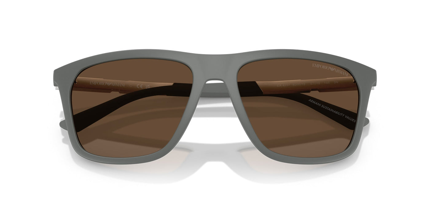 Emporio Armani EA4237 Matte Grey/Dark Brown #colour_matte-grey-dark-brown