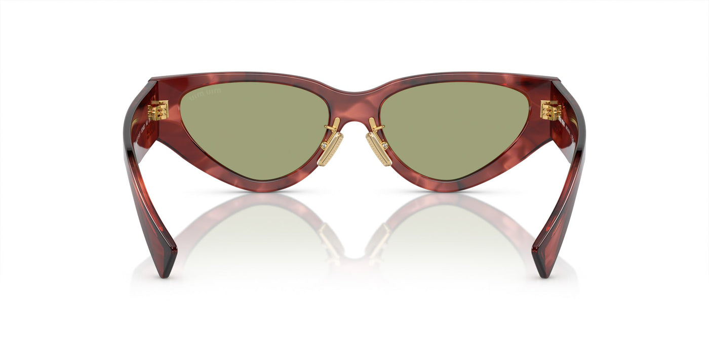 Miu Miu SMU03Z Striped Garnet/Green-Silver Mirror #colour_striped-garnet-green-silver-mirror