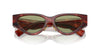 Miu Miu SMU03Z Striped Garnet/Green-Silver Mirror #colour_striped-garnet-green-silver-mirror