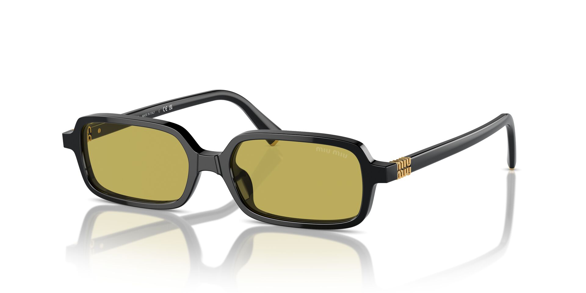 Miu Miu SMU11Z Rectangle Sunglasses | Fashion Eyewear UK