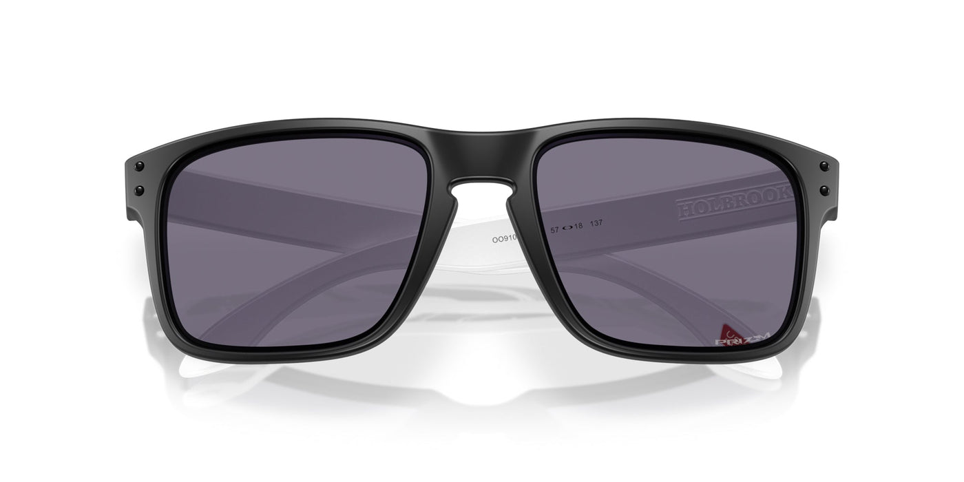 Oakley Holbrook OO9102 Matte Black-White/Prizm Grey #colour_matte-black-white-prizm-grey