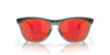 Oakley Frogskins Range OO9284 Matte Grey Smoke/Grey Ink/Prizm Ruby #colour_matte-grey-smoke-grey-ink-prizm-ruby