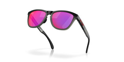 Oakley Frogskins Range OO9284 Matte Black/Matte Grey Smoke/Prizm Road #colour_matte-black-matte-grey-smoke-prizm-road