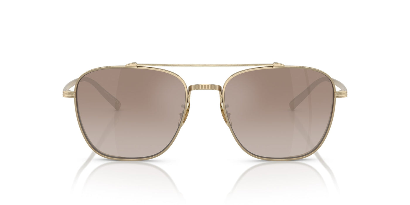 Oliver Peoples Avison OV1349ST Soft Gold/Tuscan Brown Gradient Mirror #colour_soft-gold-tuscan-brown-gradient-mirror