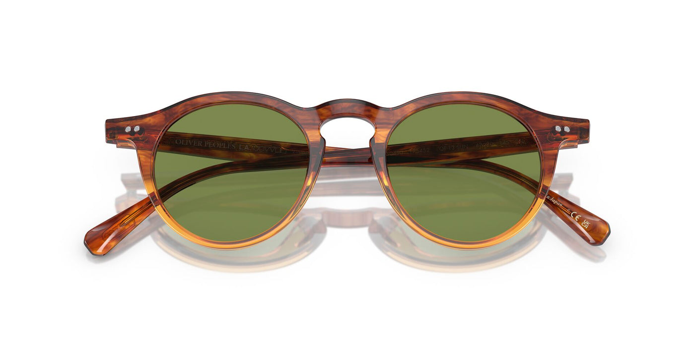 Oliver Peoples OP-13 Sun OV5504SU Dark Amber Gradient/Green C #colour_dark-amber-gradient-green-c