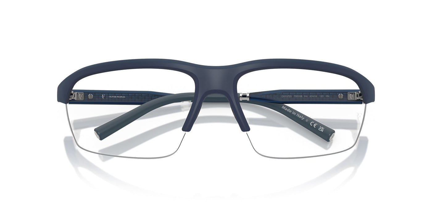 Oliver Peoples R-6 OV5572S Semi-Matte Blue Ash/Clear Blue Light Filter #colour_semi-matte-blue-ash-clear-blue-light-filter