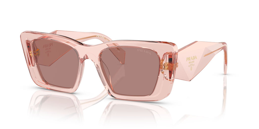 Prada SPR08Y Transparent Peach/Light Brown #colour_transparent-peach-light-brown