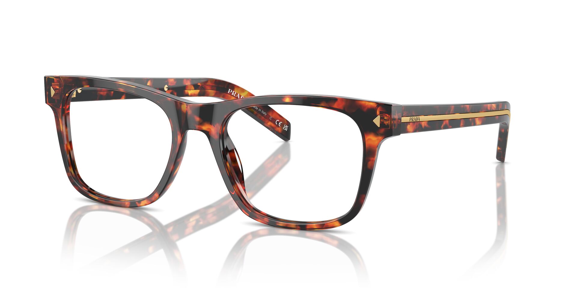 Prada VPR A13 Square Glasses | Fashion Eyewear US