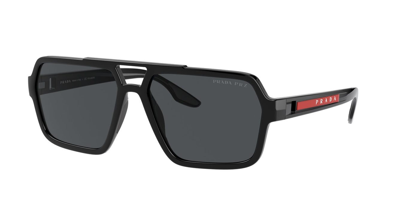 Prada Linea Rossa SPS01X Black/Dark Grey Polarised Gradient #colour_black-dark-grey-polarised-gradient