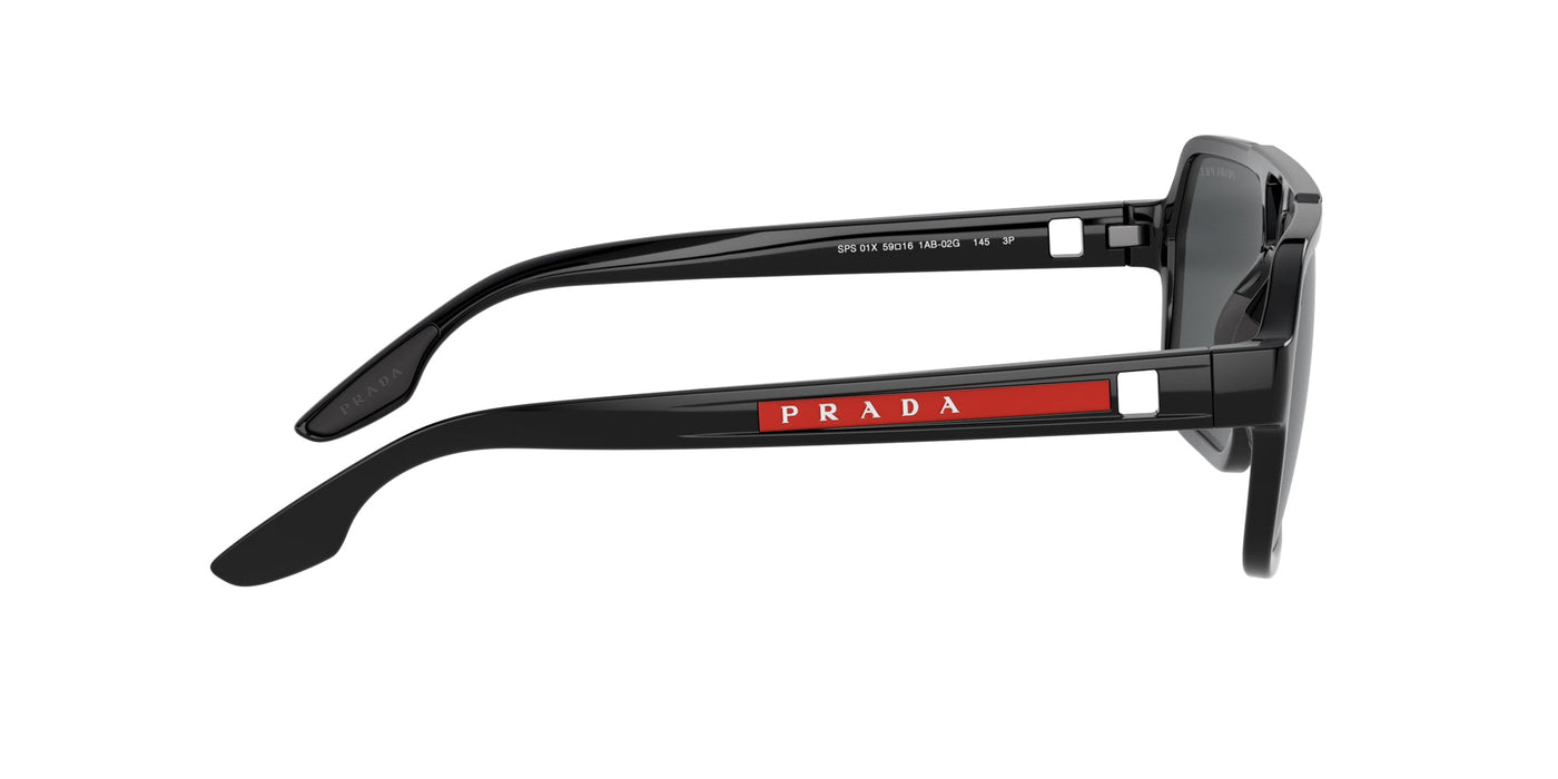 Prada Linea Rossa SPS01X Black/Dark Grey Polarised Gradient #colour_black-dark-grey-polarised-gradient