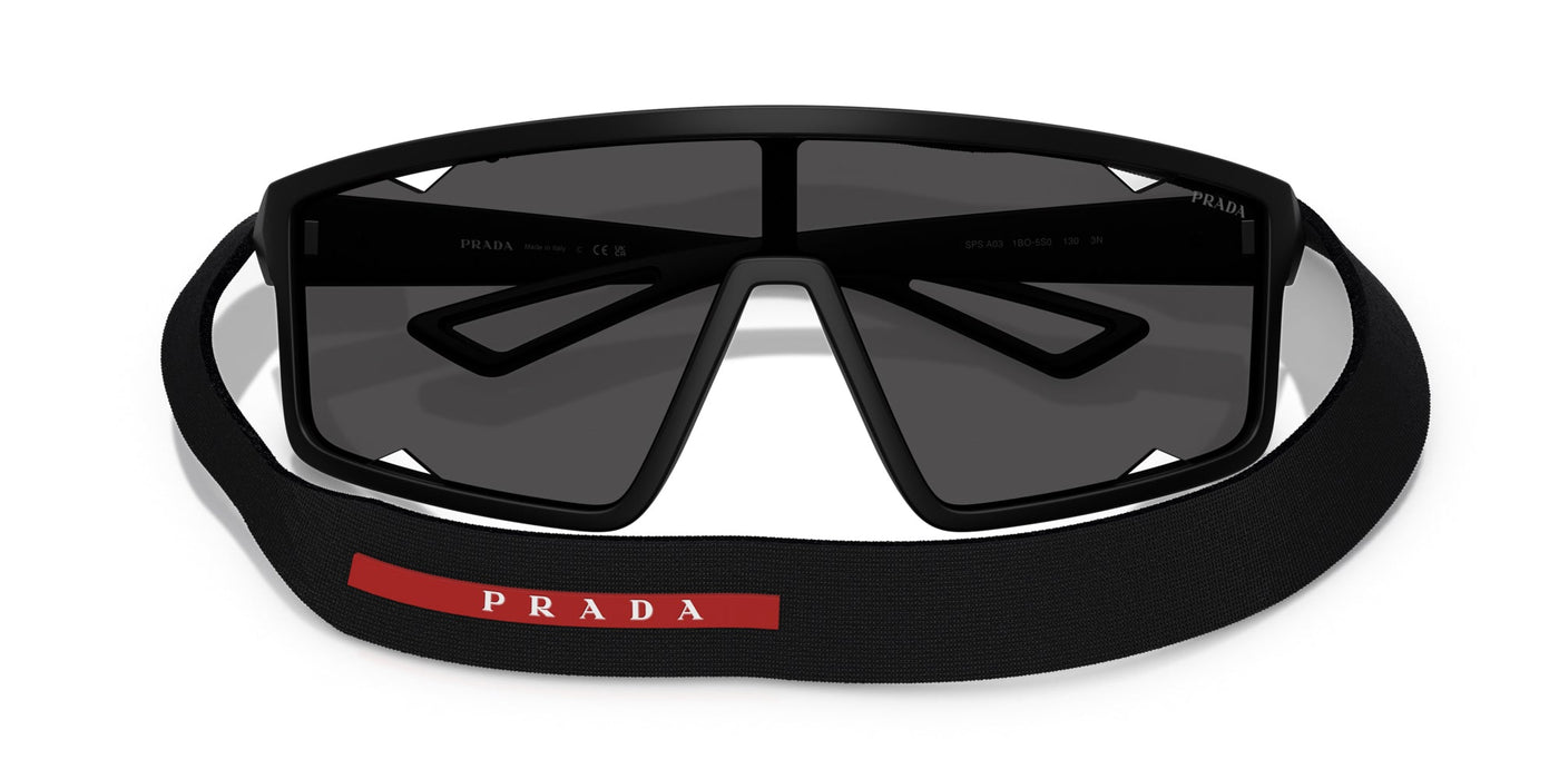 Prada Linea Rossa SPS A03 Matte Black/Dark Grey #colour_matte-black-dark-grey