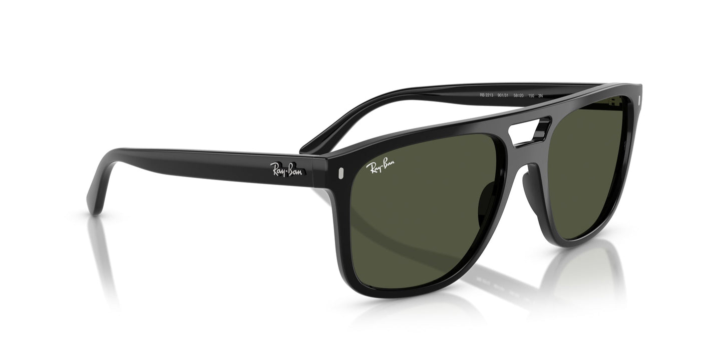 Ray-Ban RB2213 Black/G-15 Green #colour_black-g-15-green