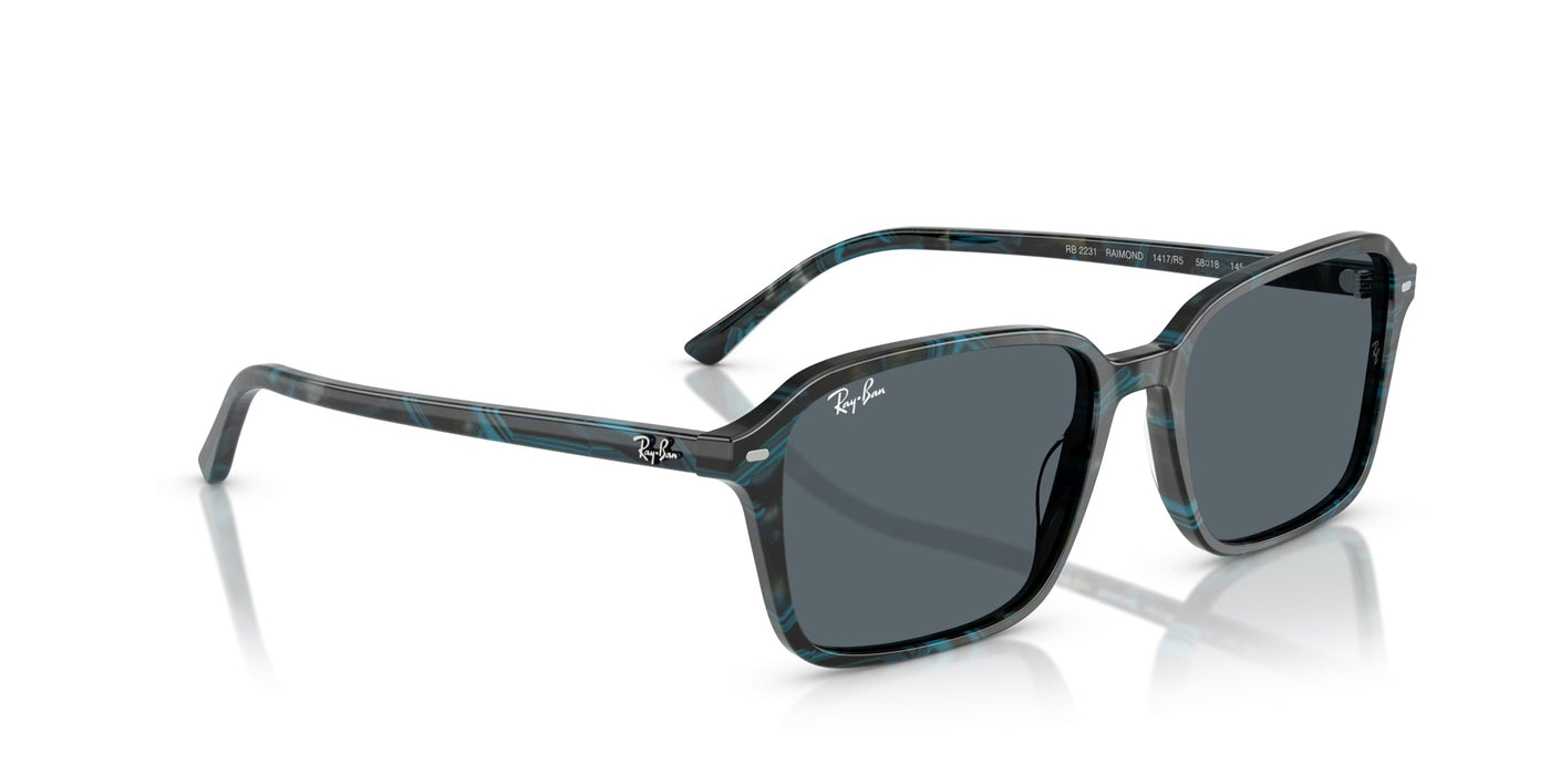 Ray-Ban Raimond RB2231 Transparent Fantasy Blue/Grey/Blue #colour_transparent-fantasy-blue-grey-blue