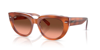 Ray-Ban Doreen RB2286 Red Havana On Transparent Multicolour/Pink Brown Gradient #colour_red-havana-on-transparent-multicolour-pink-brown-gradient