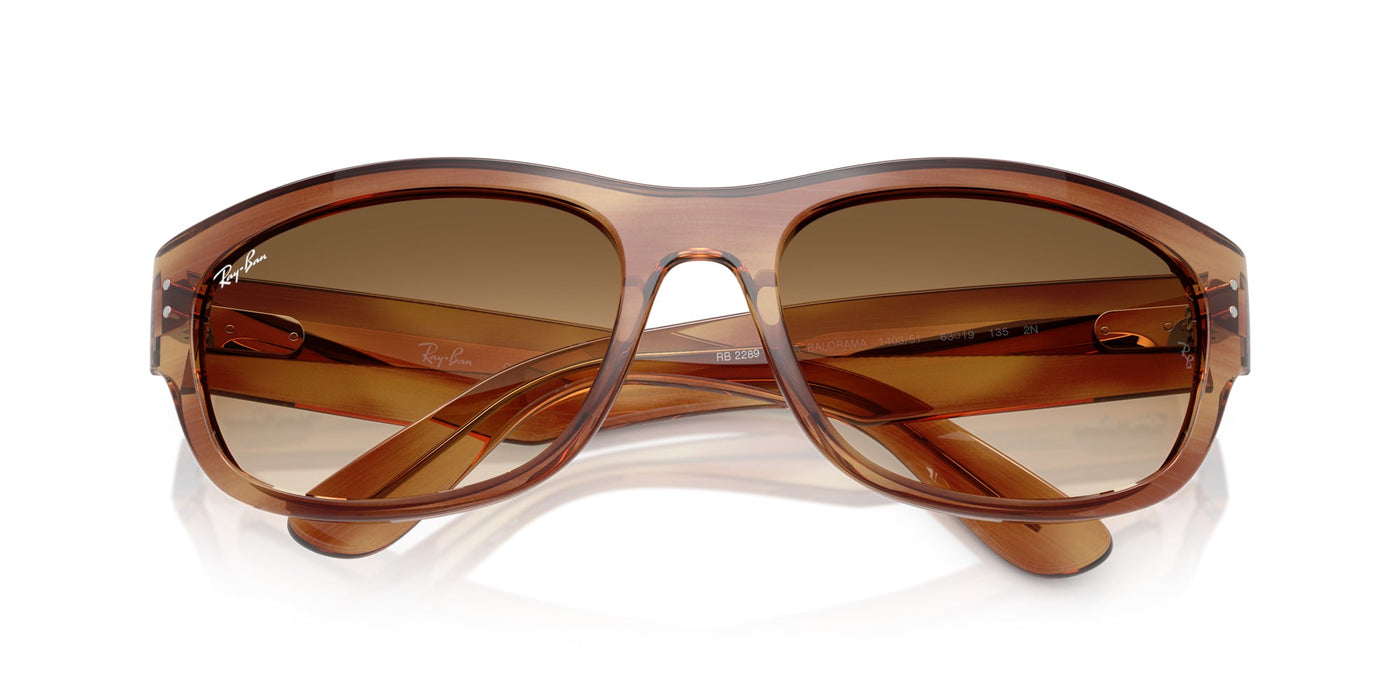 Ray-Ban Mega Balorama RB2289 Striped Brown/Clear Brown Gradient #colour_striped-brown-clear-brown-gradient