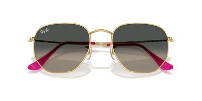 Ray-Ban Hexagonal RB3548N Arista Gold-Red/Grey Gradient #colour_arista-gold-red-grey-gradient