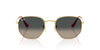 Ray-Ban Hexagonal RB3548N Arista Gold-Red/Grey Gradient #colour_arista-gold-red-grey-gradient