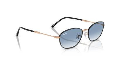 Ray-Ban RB3749 Black On Rose Gold/Clear Blue Gradient #colour_black-on-rose-gold-clear-blue-gradient