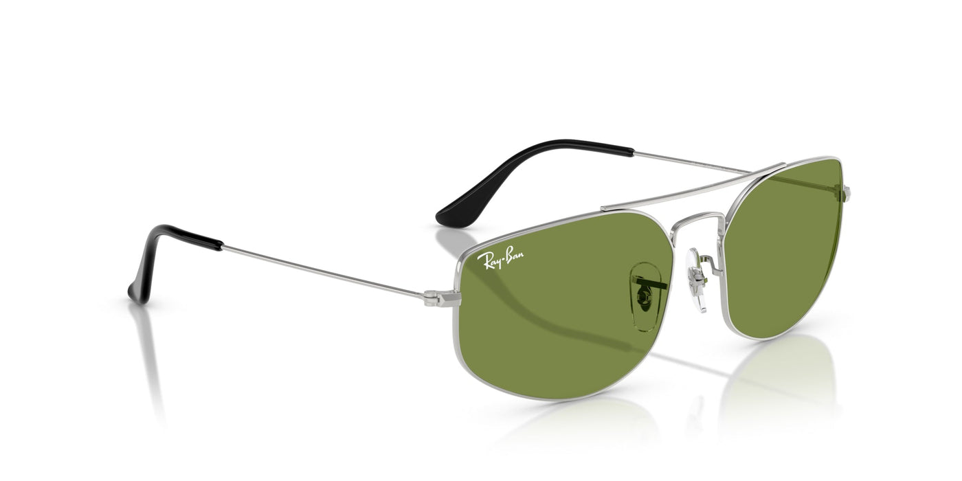 Ray-Ban Explorer 5 RB3845 Silver/Green #colour_silver-green