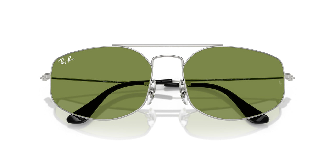 Ray-Ban Explorer 5 RB3845 Silver/Green #colour_silver-green