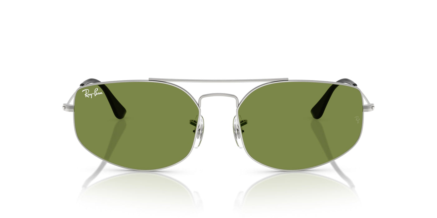 Ray-Ban Explorer 5 RB3845 Silver/Green #colour_silver-green