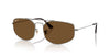 Ray-Ban Explorer 5 RB3845 Gunmetal/B-15 Brown #colour_gunmetal-b-15-brown