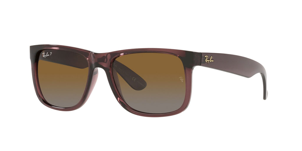 Ray-Ban Justin RB4165 Transparent Dark Brown/Brown Polarised #colour_transparent-dark-brown-brown-polarised