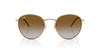 Ray-Ban Round Reverse RBR0103S Arista Gold/Clear Brown Gradient #colour_arista-gold-clear-brown-gradient