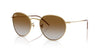 Ray-Ban Round Reverse RBR0103S Arista Gold/Clear Brown Gradient #colour_arista-gold-clear-brown-gradient