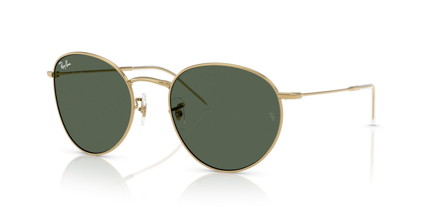 Ray-Ban Round Reverse RBR0103S Arista Gold/Dark Green #colour_arista-gold-dark-green