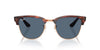 Ray-Ban Clubmaster Reverse RBR0504S Striped Havana On Rose Gold/Dark Blue #colour_striped-havana-on-rose-gold-dark-blue