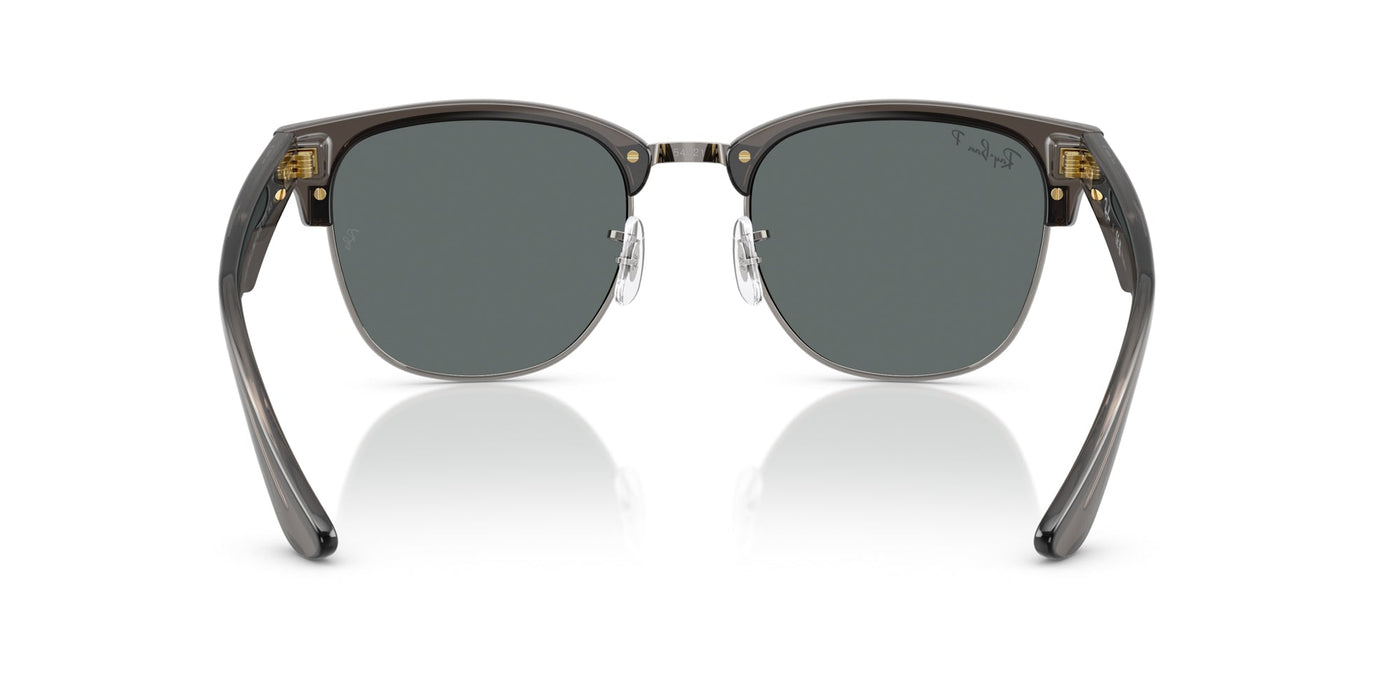 Ray-Ban Clubmaster Reverse RBR0504S Transparent Dark Grey On Gunmetal/Dark Grey Polarised #colour_transparent-dark-grey-on-gunmetal-dark-grey-polarised