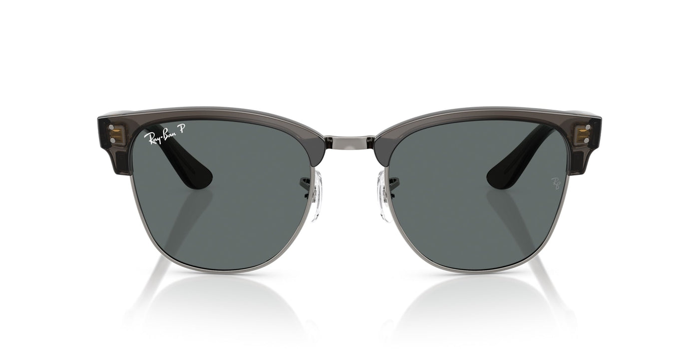 Ray-Ban Clubmaster Reverse RBR0504S Transparent Dark Grey On Gunmetal/Dark Grey Polarised #colour_transparent-dark-grey-on-gunmetal-dark-grey-polarised