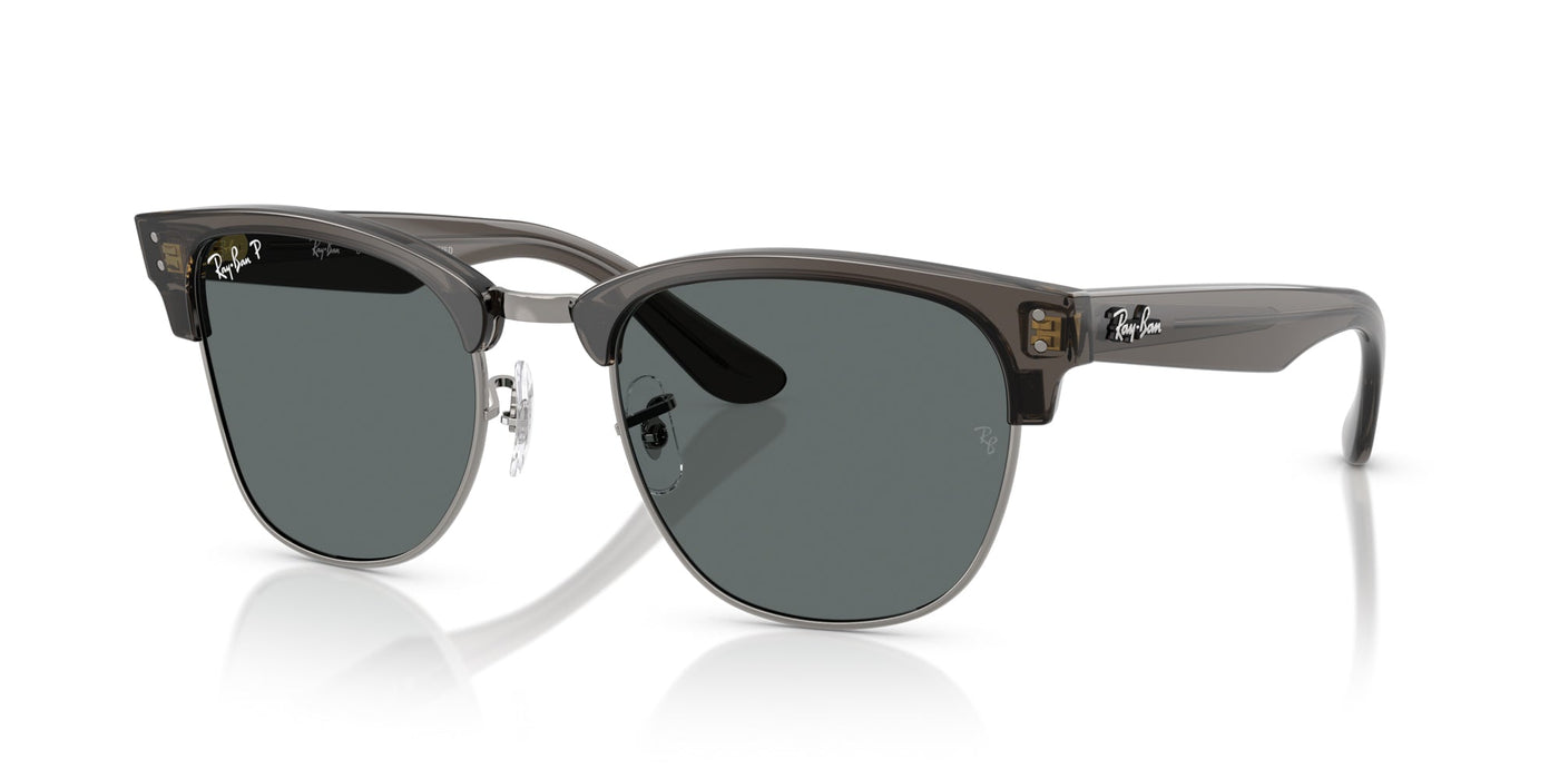 Ray-Ban Clubmaster Reverse RBR0504S Transparent Dark Grey On Gunmetal/Dark Grey Polarised #colour_transparent-dark-grey-on-gunmetal-dark-grey-polarised