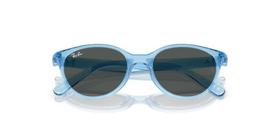 Ray-Ban Kids 0RJ9080S Transparent Blue/Dark Grey #colour_transparent-blue-dark-grey