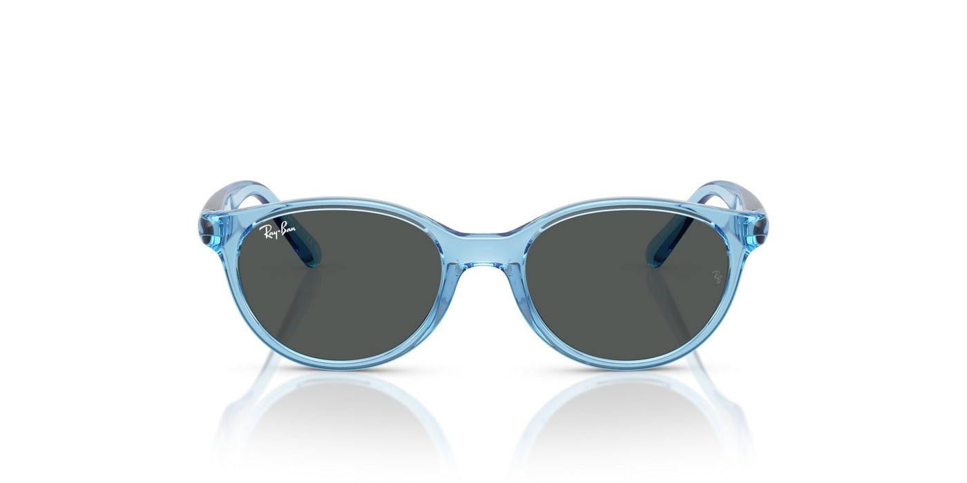 Ray-Ban Kids 0RJ9080S Transparent Blue/Dark Grey #colour_transparent-blue-dark-grey