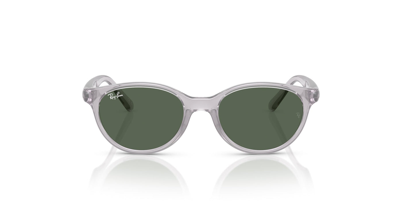 Ray-Ban Kids 0RJ9080S Transparent Grey/Dark Green #colour_transparent-grey-dark-green